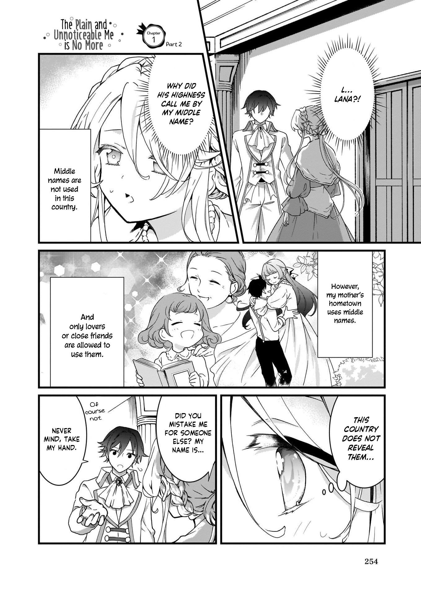 The Plain and Unnoticeable Me Is No More Chapter 1.2 - Page 1